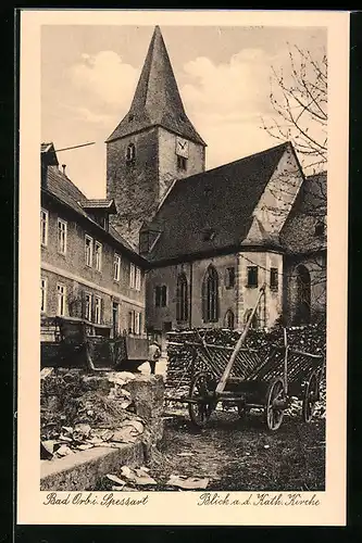 AK Bad Orb / Spessart, Blick a. d. Kath. Kirche