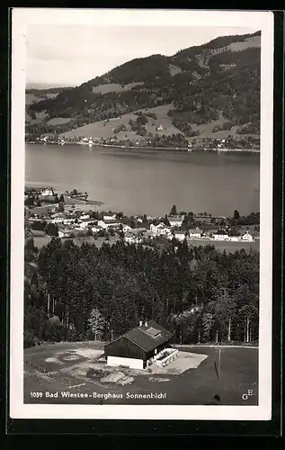 AK Bad Wiessee, Gesamtansicht mit Gasthaus Sonnenbichl