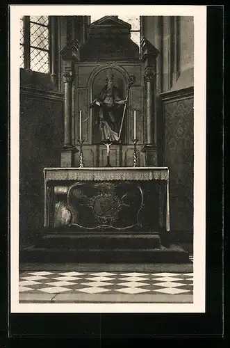 AK Siegburg, St. Servatiuskirche, nördl. Seitenchor mit Servatius-Altar