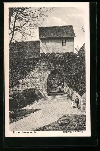AK Hirschhorn a. N., Eingang zur Burg