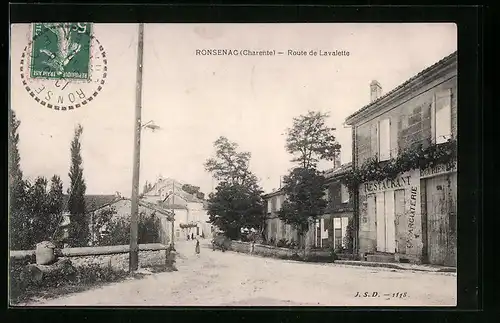 AK Ronsenac, Route de Lavalette