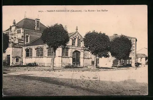 AK Paizay-Naudouin, la Mairie, les Halles