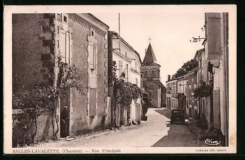 AK Salles-Lavalette, Rue Principale