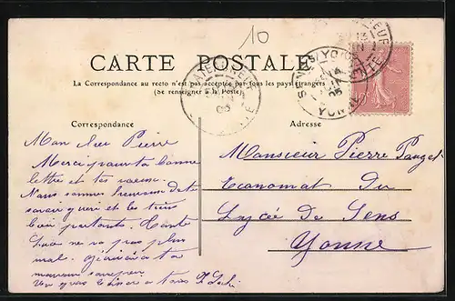 AK Chateauneuf, le Temple et la Rue du Parc