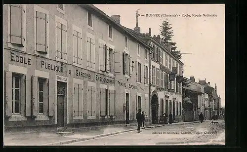 AK Ruffec, Charente, Ecole, Route Nationale