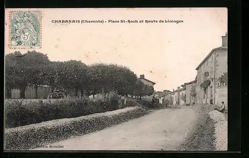 AK Chabanais, Charente, Place St-Roch et Route de Limoges