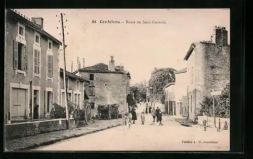 AK Confolens, Route de Saint-Germain