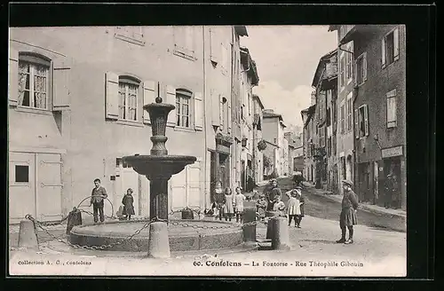 AK Confolens, La Fontorse, Rue Theophile Gibouin