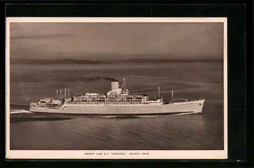 AK Orient Line S.S. Orcades auf hoher See