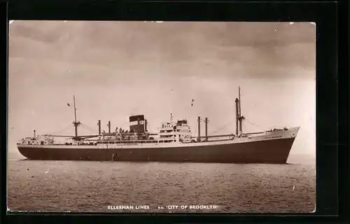 AK S.S. City of Brooklyn auf hoher See, Ellerman Lines