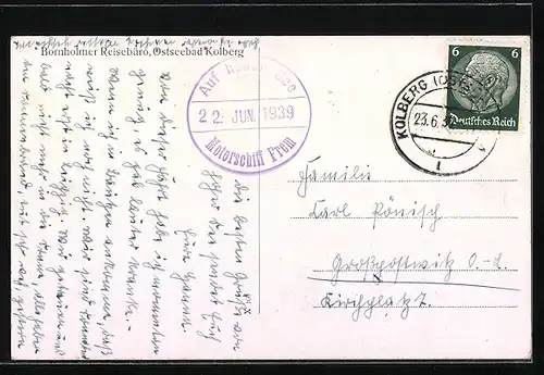 AK Dampfer Frem auf hoher See