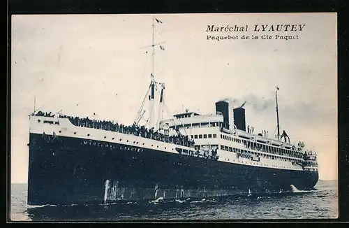 AK Paquebot Maréchal Lyautey auf hoher See