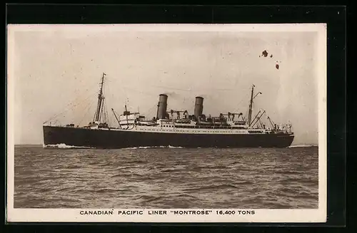 AK Canadian Pacific Liner Montrose auf hoher See