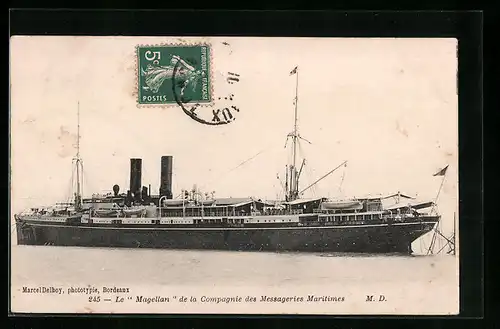 AK Passagierschiff Magellan im Hafen