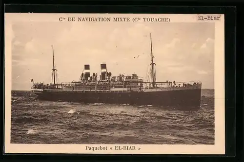 AK Paquebot El-Biar auf hoher See