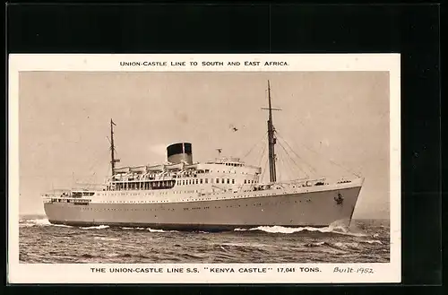 AK The Union-Castle Liner S.S. Kenya Castle in voller Fahrt