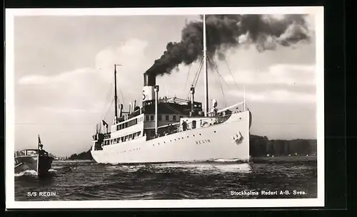 AK S.S. Regin unter Volldampf