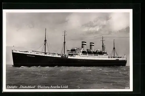 AK Dampfer Deutschland auf hoher See