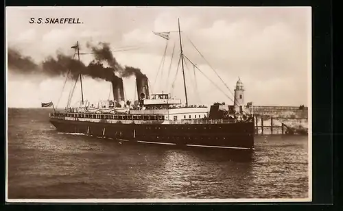 AK S.S. Snaefell in Küstennähe