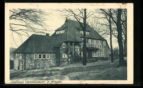 AK Wilsede /Lüneburger Heide, Gasthaus Heidemuseum, Gebäudeansicht