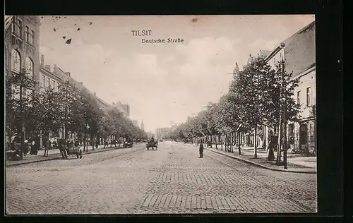 AK Tilsit, Partie in der Deutschen Strasse