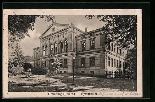 AK Dramburg, Gymnasium, Vorderansicht