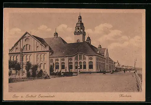 AK Swinemünde /Ostsee, Partie am Kurhaus