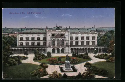 AK Königsberg, Universität mit Anlagen aus der Vogelschau