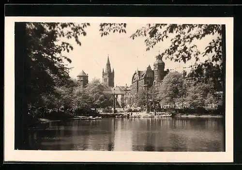 AK Königsberg, Teilansicht vom Wasser aus