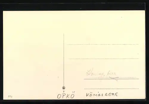 AK Königsberg, Teilansicht vom Wasser aus