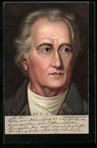 Lithographie Portrait Wolfgang von Goethe