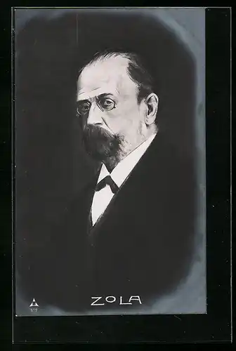 AK Portrait des Dichters Emile Zola