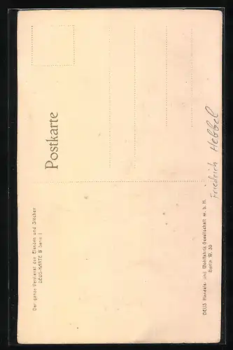 AK Friedrich Hebbel, Portrait des Dichters