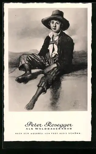 AK Peter Rosegger als Waldbauernbub