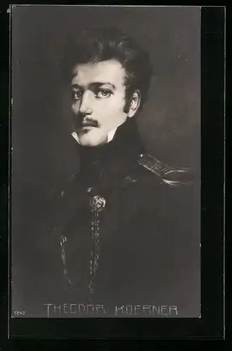 AK Theodor Körner, Portrait in Uniform