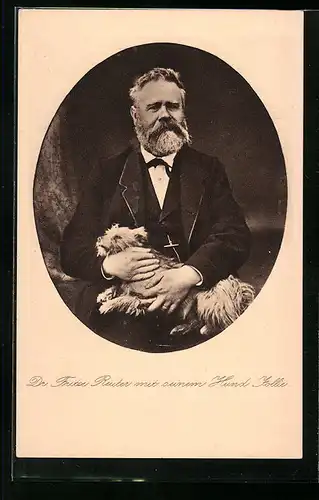 AK Dr. Fritz Reuter mit seinem Hund Jollie