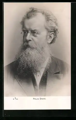 AK Felix Dahn, Portrait des Schriftstellers