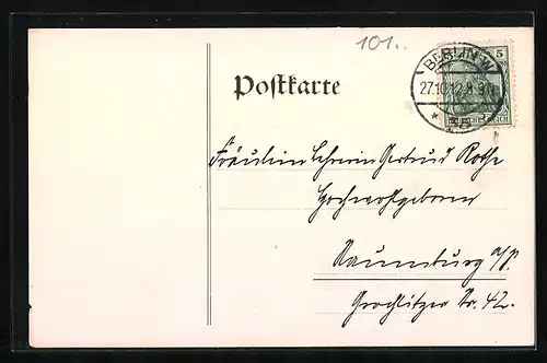 AK Fritz Reuter, Portrait und Zitat
