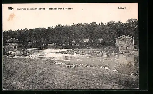 AK Saint-Brice, Moulins sur la Viernne