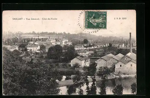 AK Saillat, Vue Generale, Cote des Ecoles