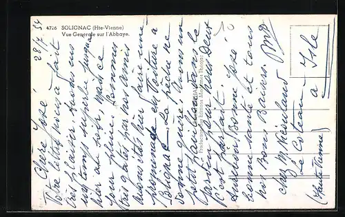 AK Solignac, Vue Generale sur l`Abbaye