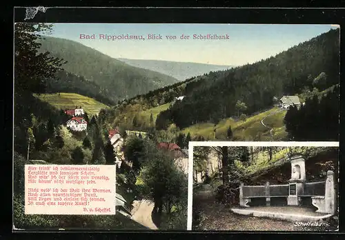 AK Bad Rippoldsau, Ortsansicht, Scheffelbank