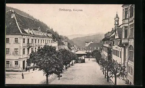 AK Triberg, Partie am Kurplatz