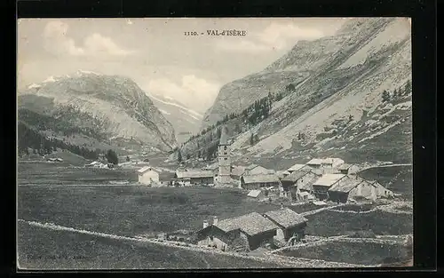 AK Val-d`Isère, Gesamtansicht aus der Vogelschau