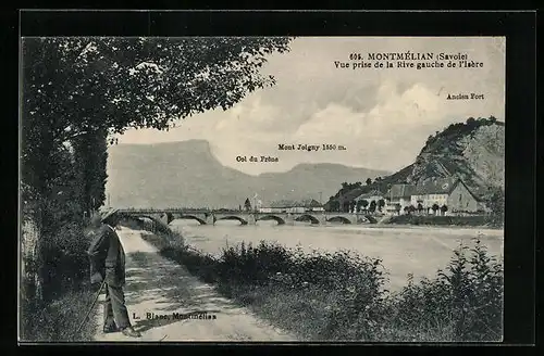 AK Montmélian, Vue prise de la Rive gauche de l`Isère, Ancien Fort