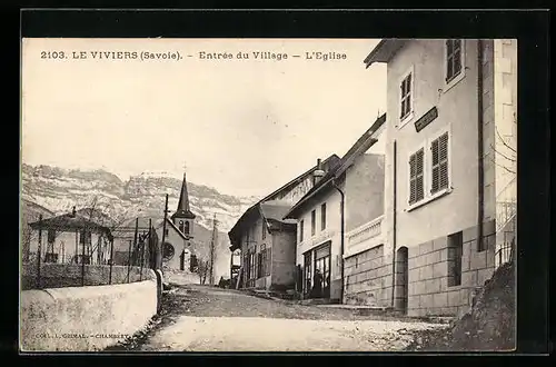 AK Le Viviers, Entrée du Village - L`Eglise