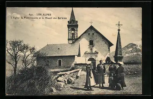 AK Fontcouverte, L`Eglise et le Massiv des Arves