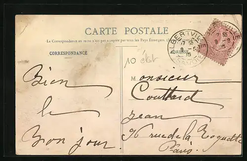 AK Frontenex, Ortspartie mit Kirche