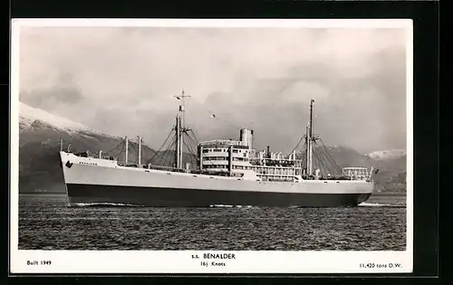 AK Handelsschiff SS Benalder