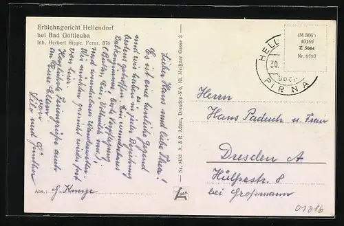 AK Hellendorf, Gasthof Erblehngericht